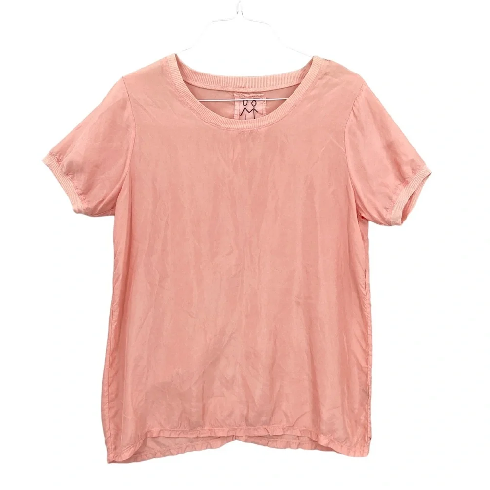 Johnny Was PETE & GRETA 100% Cupra Tee T-Shirt Peach - Picture 1 of 9